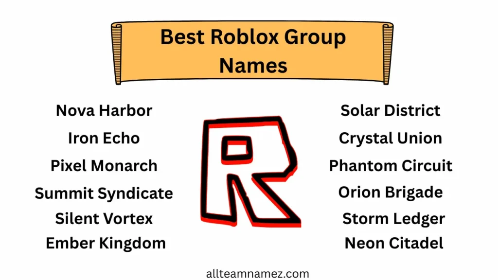 Best Roblox Group Names