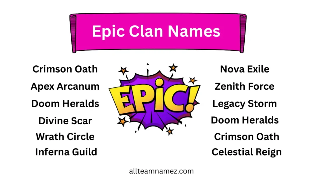 Epic Clan Names