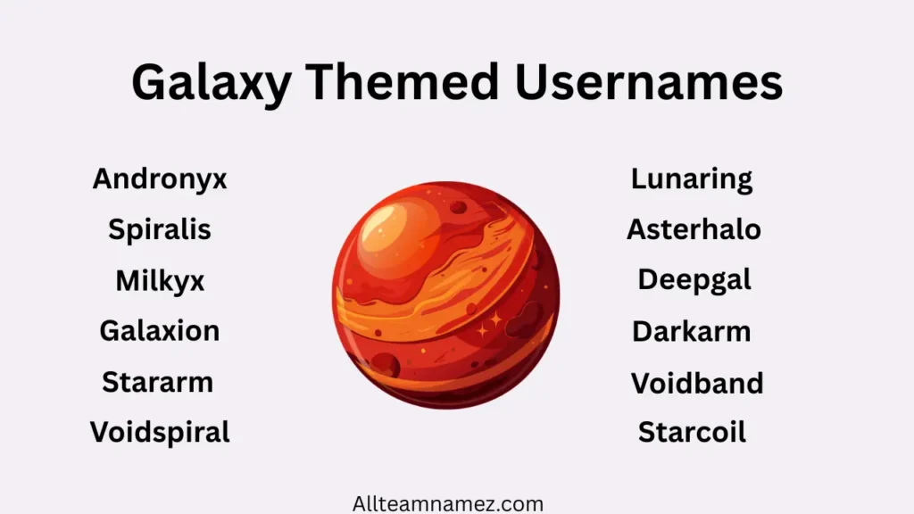 Galaxy Themed Usernames