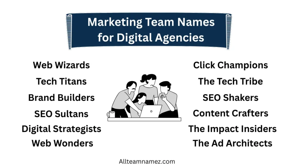 Marketing Team Names for Digital Agencies