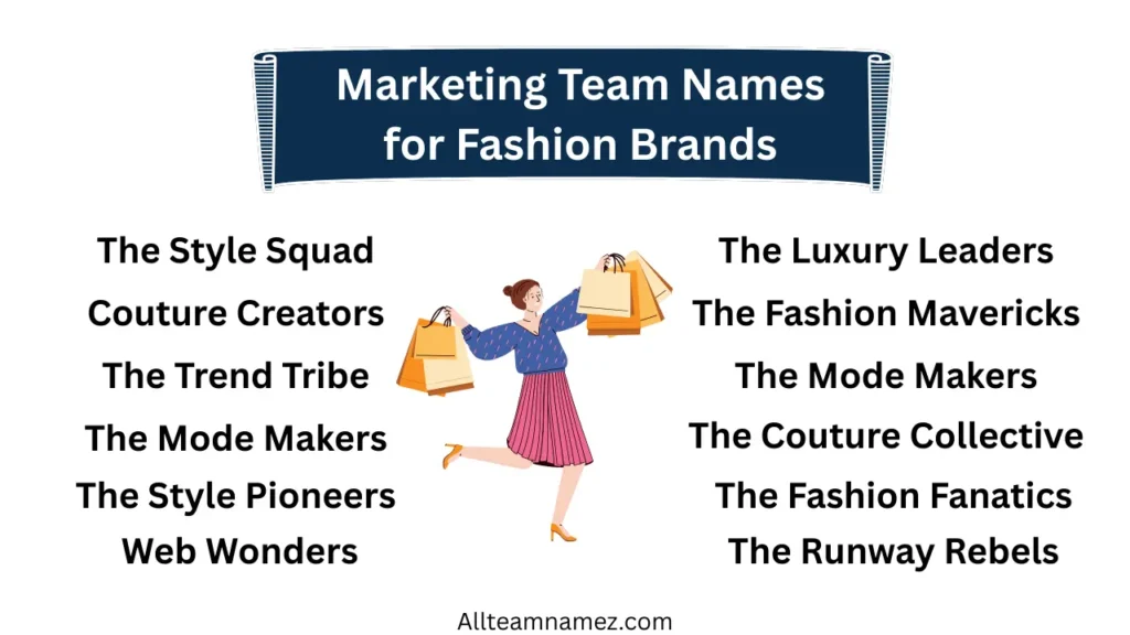 Marketing Team Names for Fashion Brands