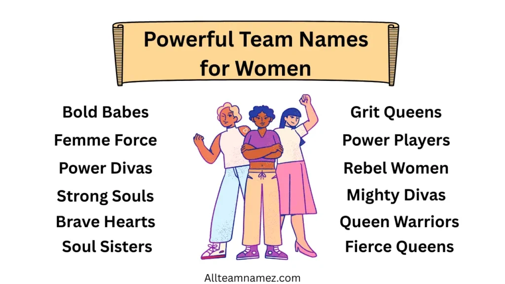 Powerful Team Names for Women