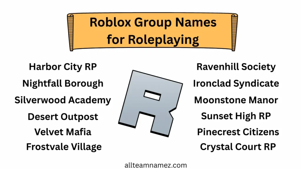 Roblox Group Names for Roleplaying