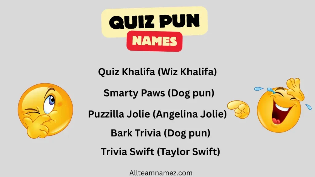 Quiz Pun Names