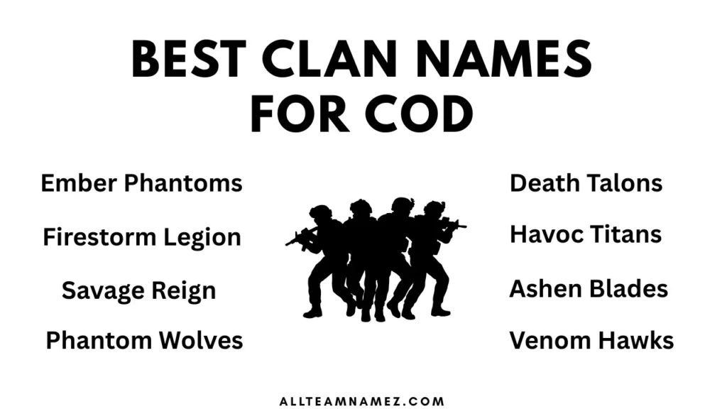 Best Clan Names for COD