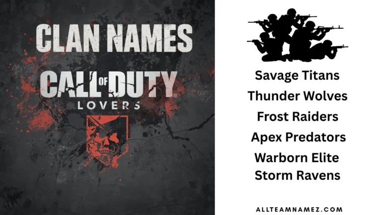 Clan Names for COD
