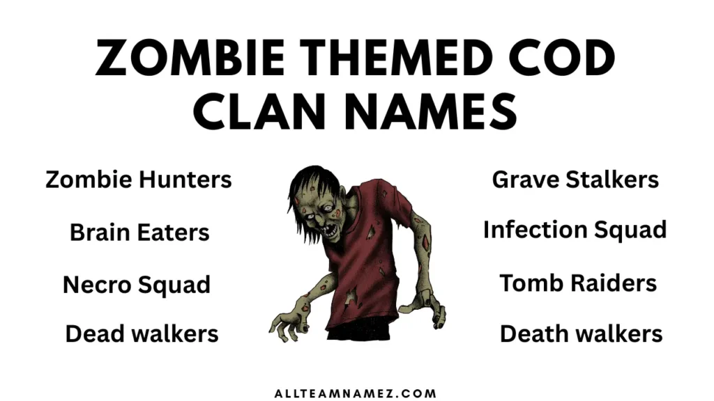 Zombie Themed COD Clan Names
