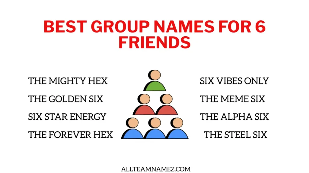 Best Group Names for 6 Friends