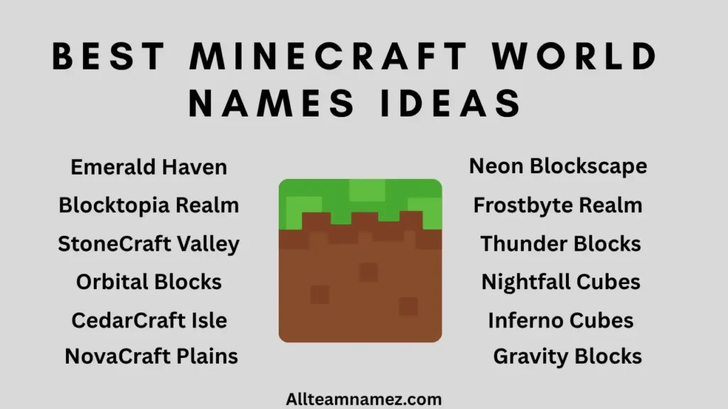 Best Minecraft World Names