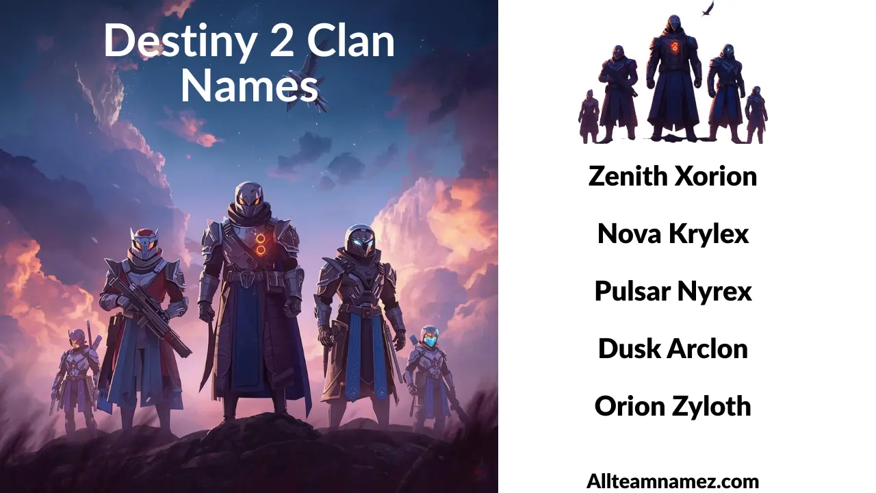 Destiny 2 Clan Names