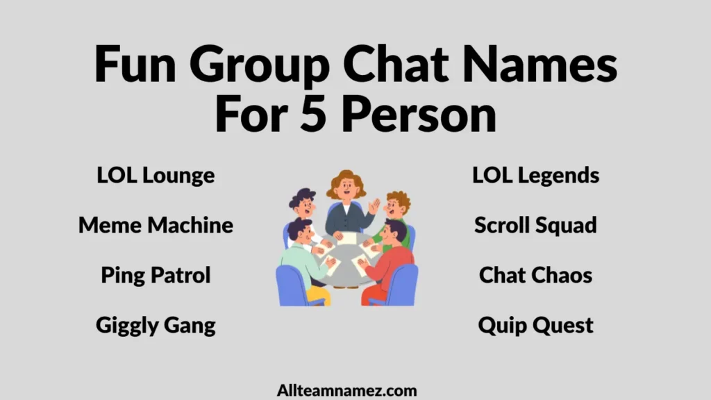 Fun Group Chat Names For 5 Person