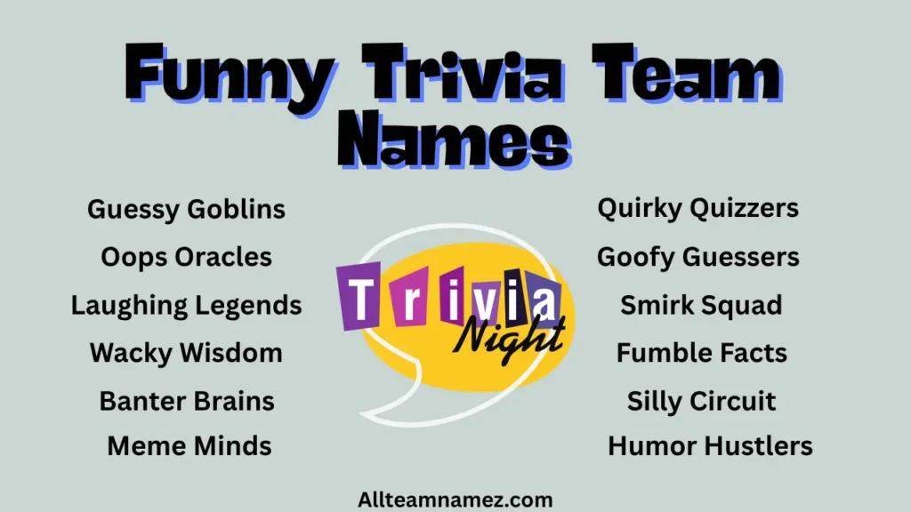 Funny Trivia Team Names