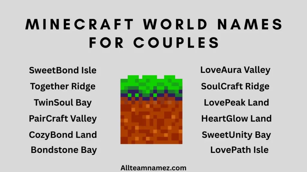 Minecraft World Names for Couples