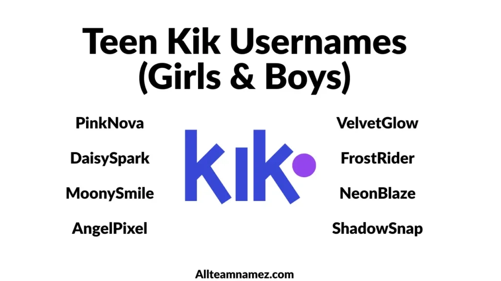 Teen Kik Usernames (Girls & Boys)