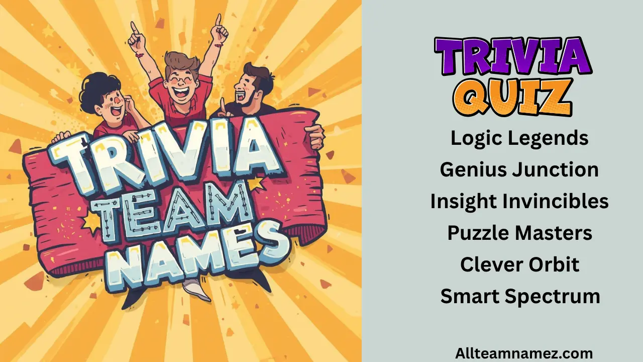 Trivia Team Names