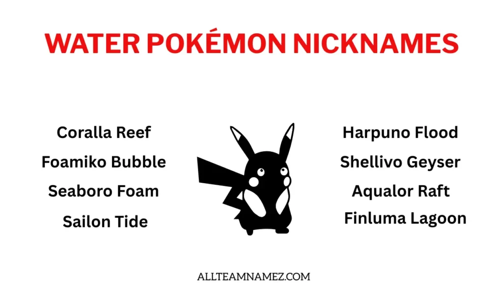 Water Pokémon Nicknames
