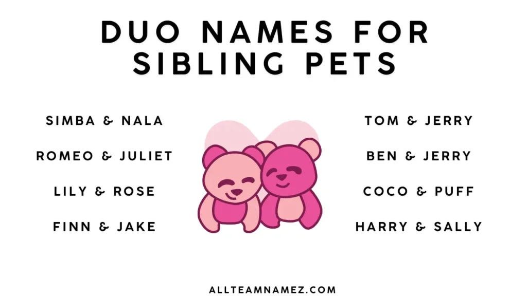 Duo Names for Sibling Pets