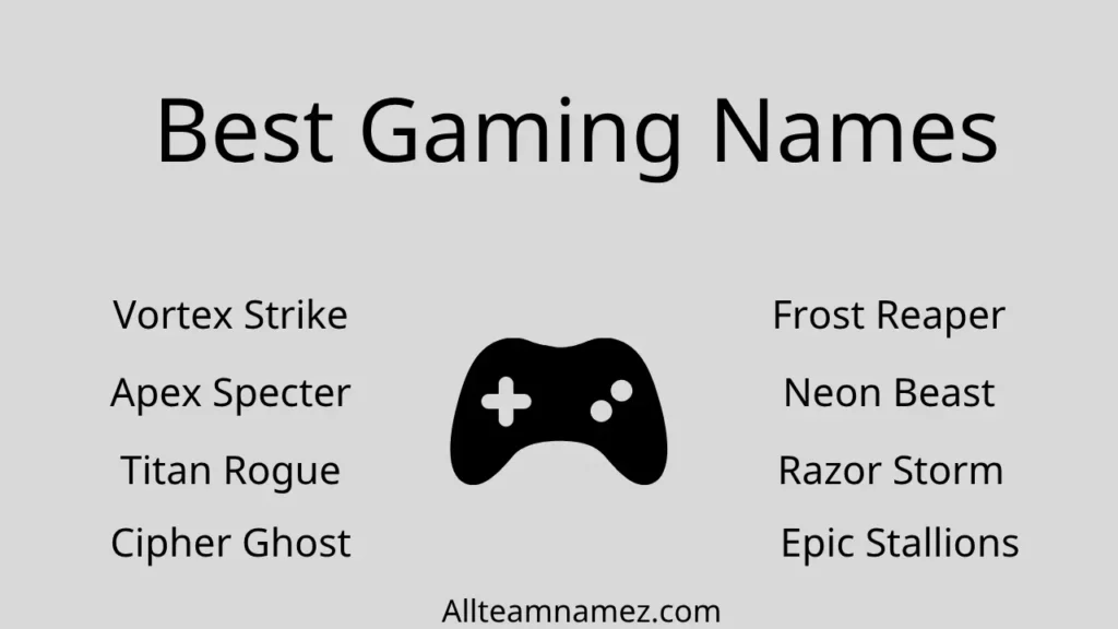 Best Gaming Names