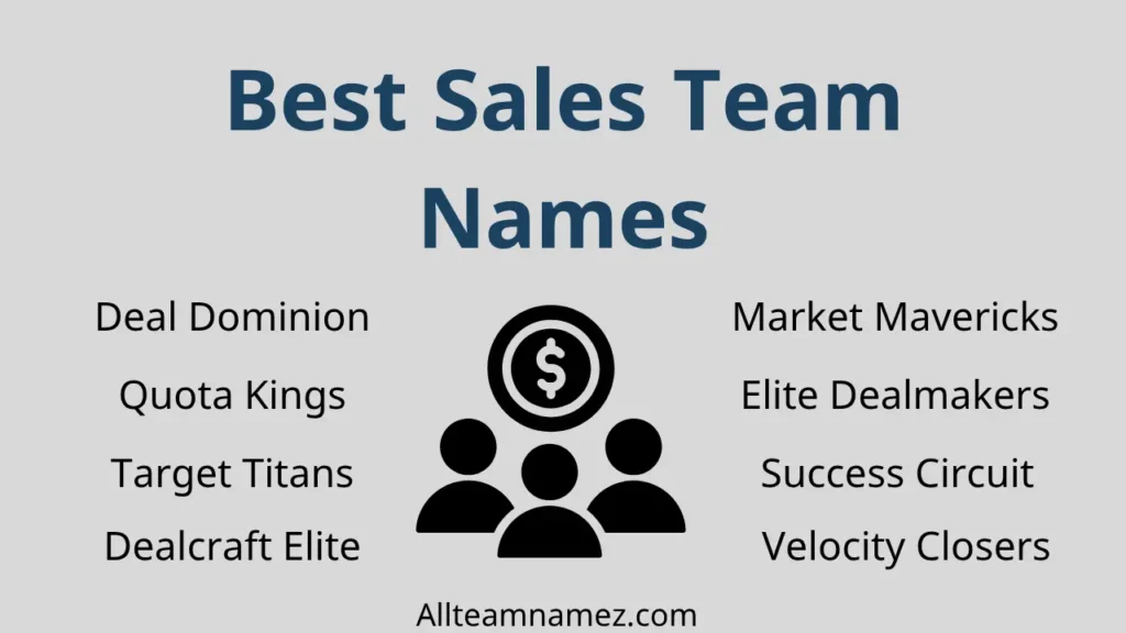 Best Sales Team Name ideas
