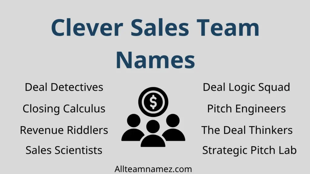 Clever Sales Team Name ideas