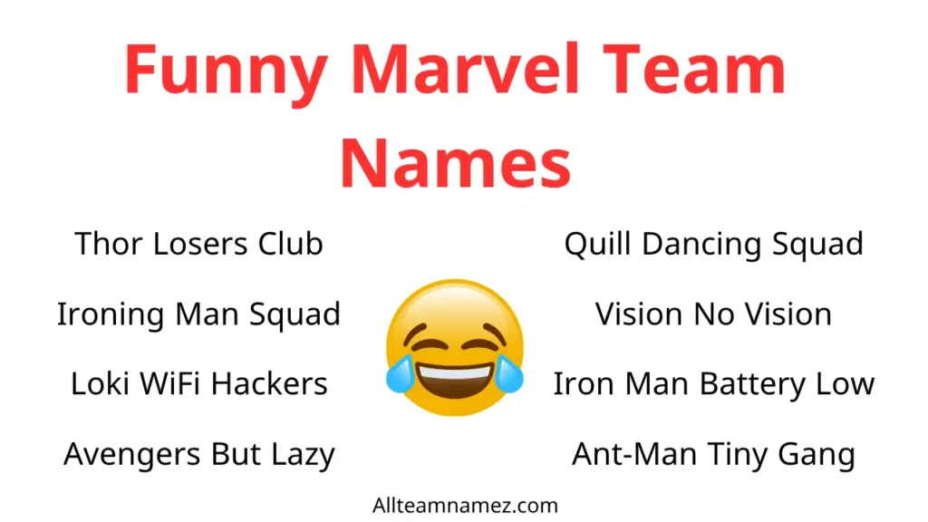 Funny Marvel Team Names