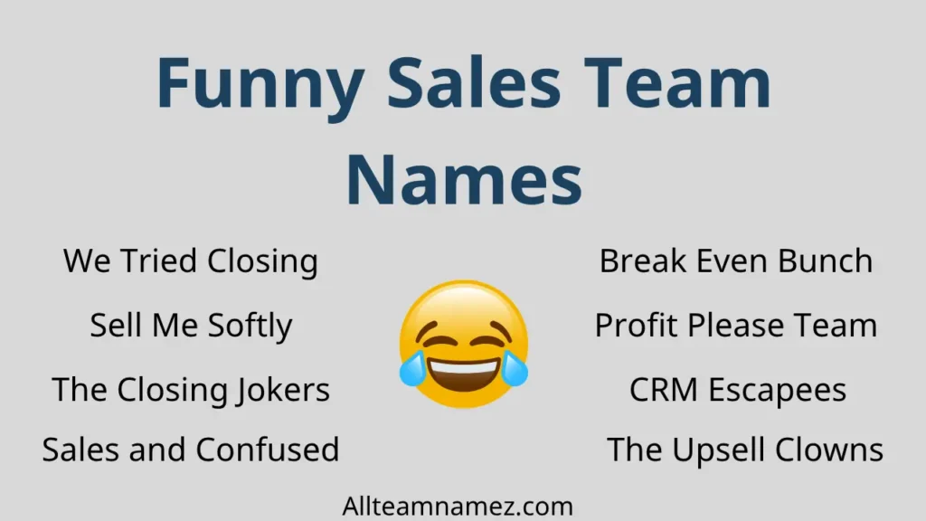 Funny Sales Team Names