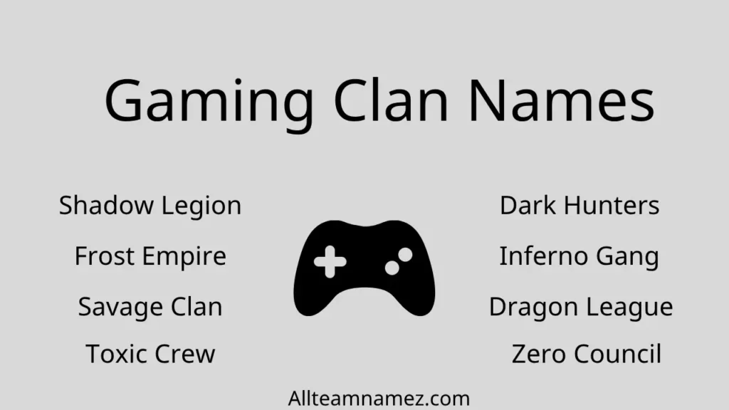 Gaming Clan Names