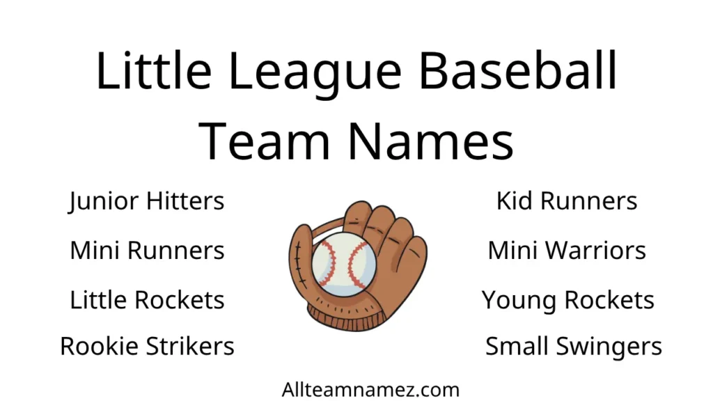 Little League Baseball Team Names