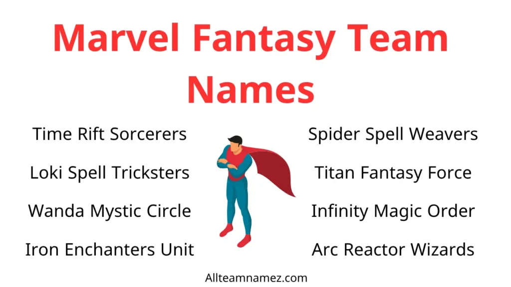 Marvel Fantasy Team Names