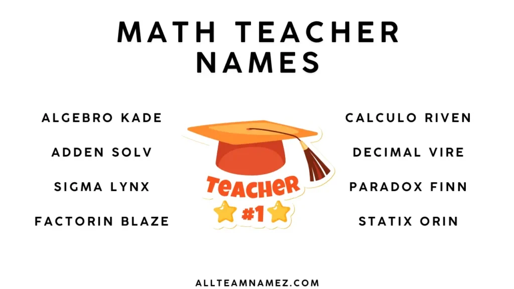 Math Teacher Names