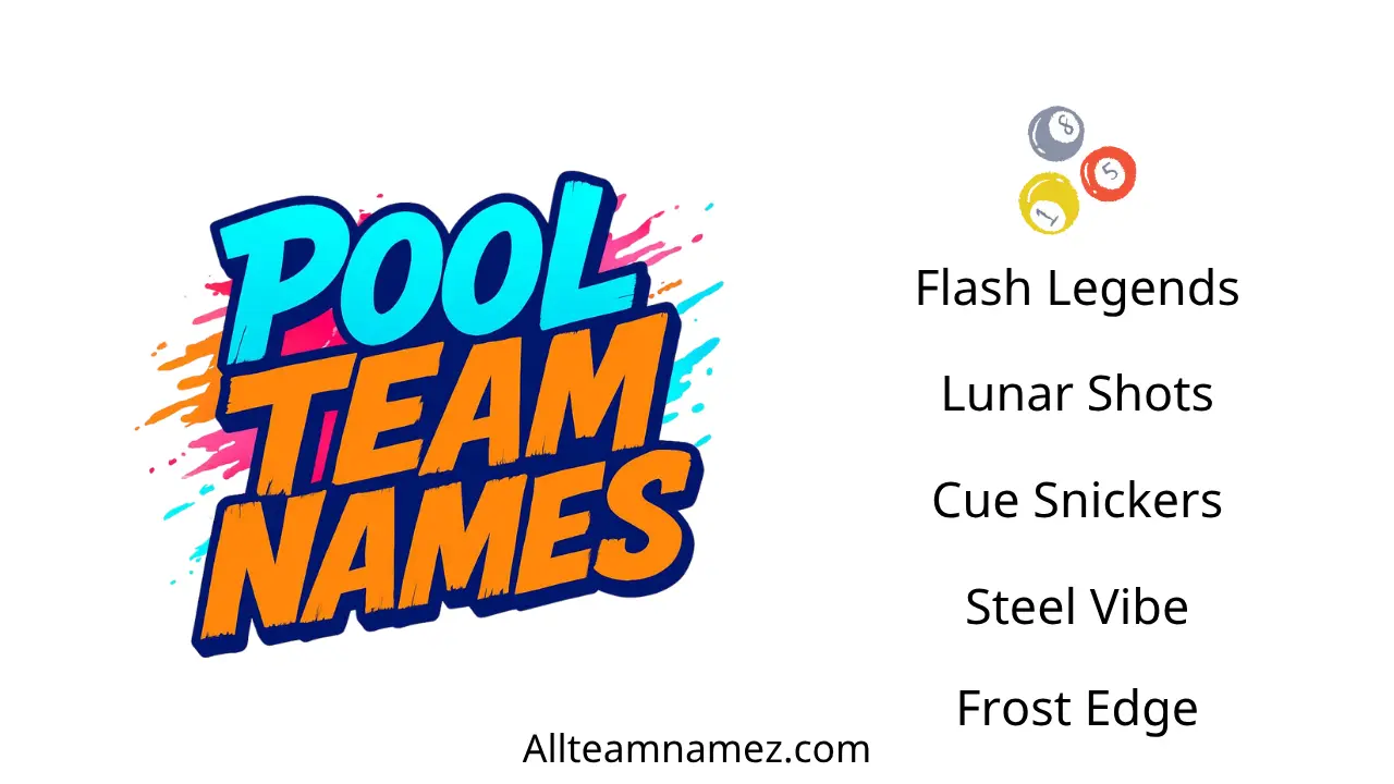 Pool Team Names