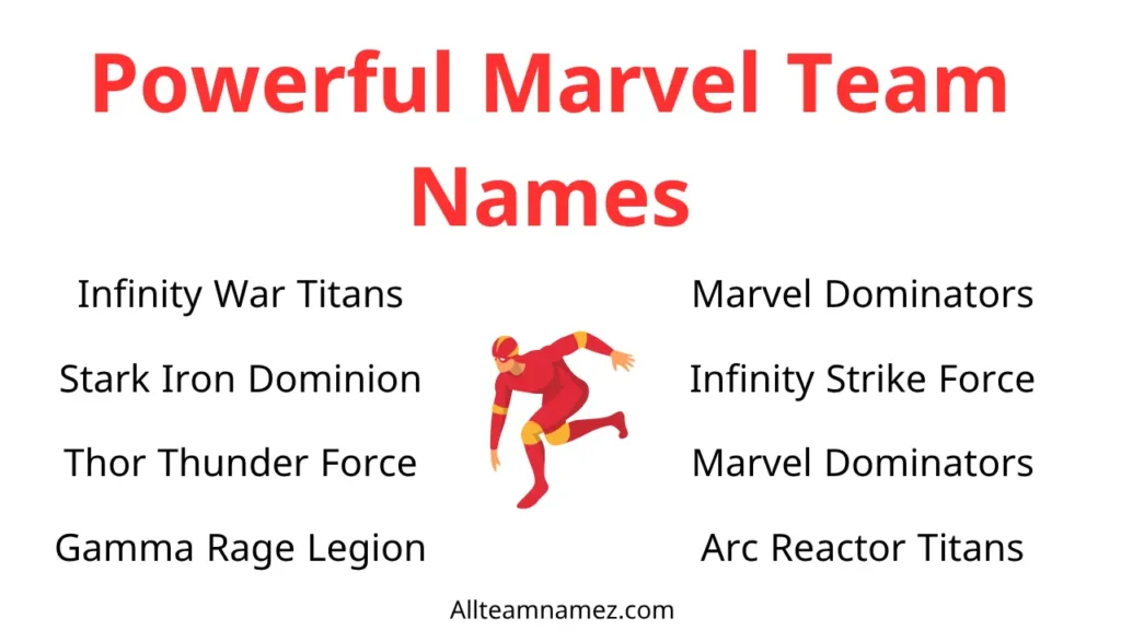 Powerful Marvel Team Names