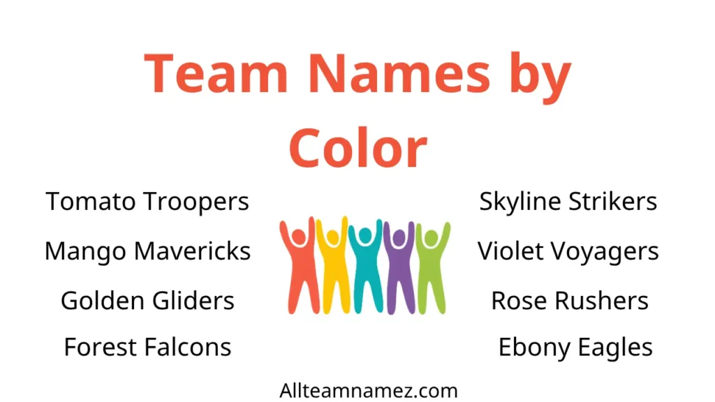 Team Names by Color
