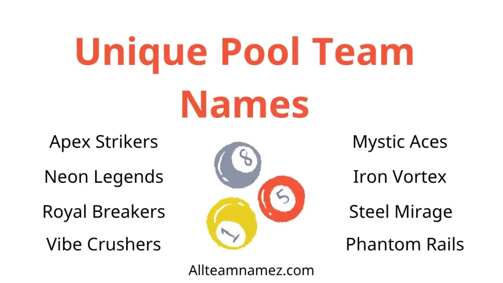 Unique Pool Team Names