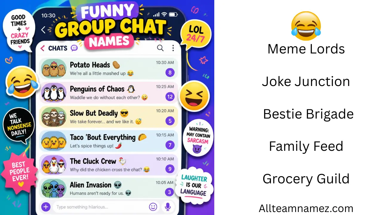 Funny Group Chat Names