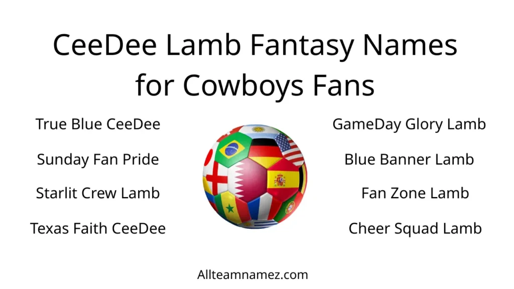 CeeDee Lamb Fantasy Names for Cowboys Fans