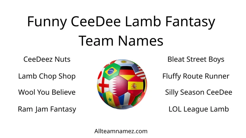 Funny CeeDee Lamb Fantasy Team Names