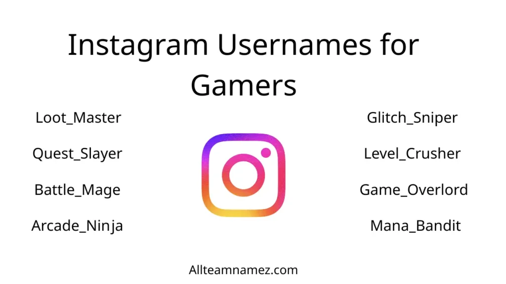 Instagram Usernames for Gamers