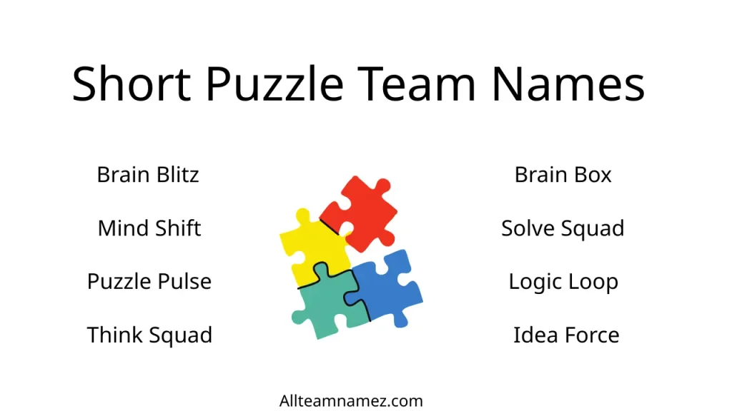 Short Puzzle Team Names
